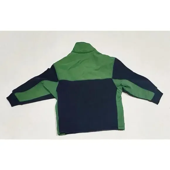 Free Assembly Boys Jacket Collared Half Zip Long Sleeve Green Dark Blue Size M 8 - Picture 12 of 12
